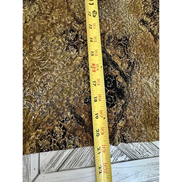 Vtg Petite Conrad C Mock Neck Black And Golden Long Sleeve Crinkle Top Size M - Picture 7 of 7